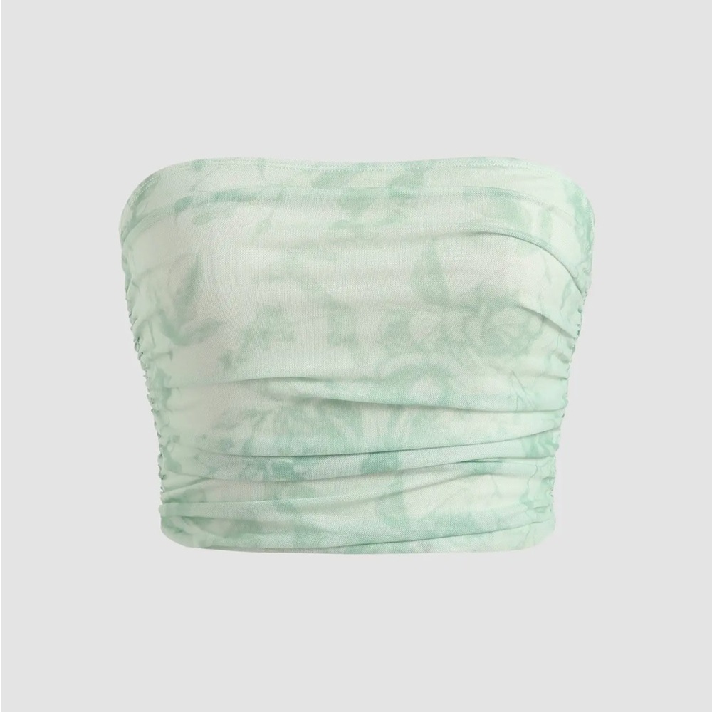 Cider Green Tie dye Tube Top Small